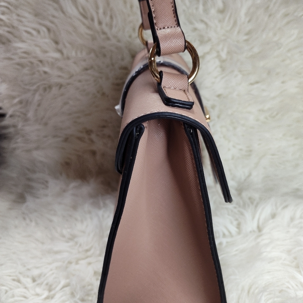 Medium Handbag Purse Crossbody Dusty Rose Pink Gold - Picture 4 of 7